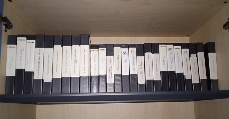 Material audiovisual analógico en cintas VHS. Fotografía: Ignacio Miró