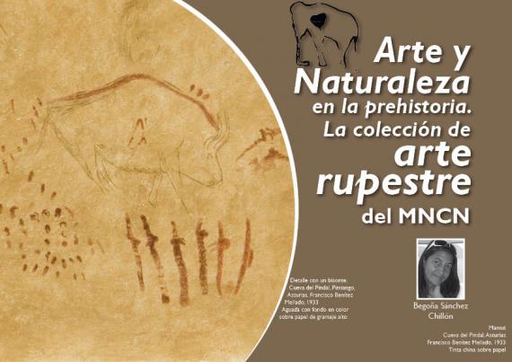 Portada del artículo "Arte y Naturaleza en la prehistoria. La colección de arte rupestre del MNCN" de la revista NaturalMente nº 8