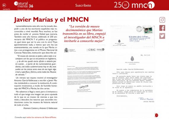 Intro NM36 Javier Marías y el MNCN 